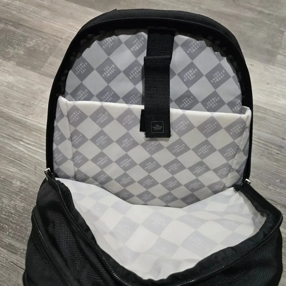 Sharper Image Black Multi Compartment Laptop Backpack Speaker System